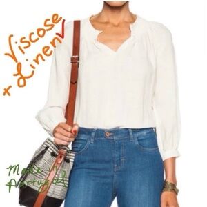 A.P.C. - Primrose Blouse - Size Small - Cream - Linen Viscose - NET-A-PORTER